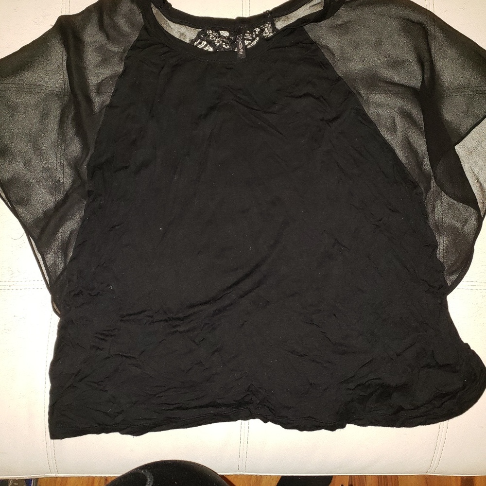 Shear and lace top